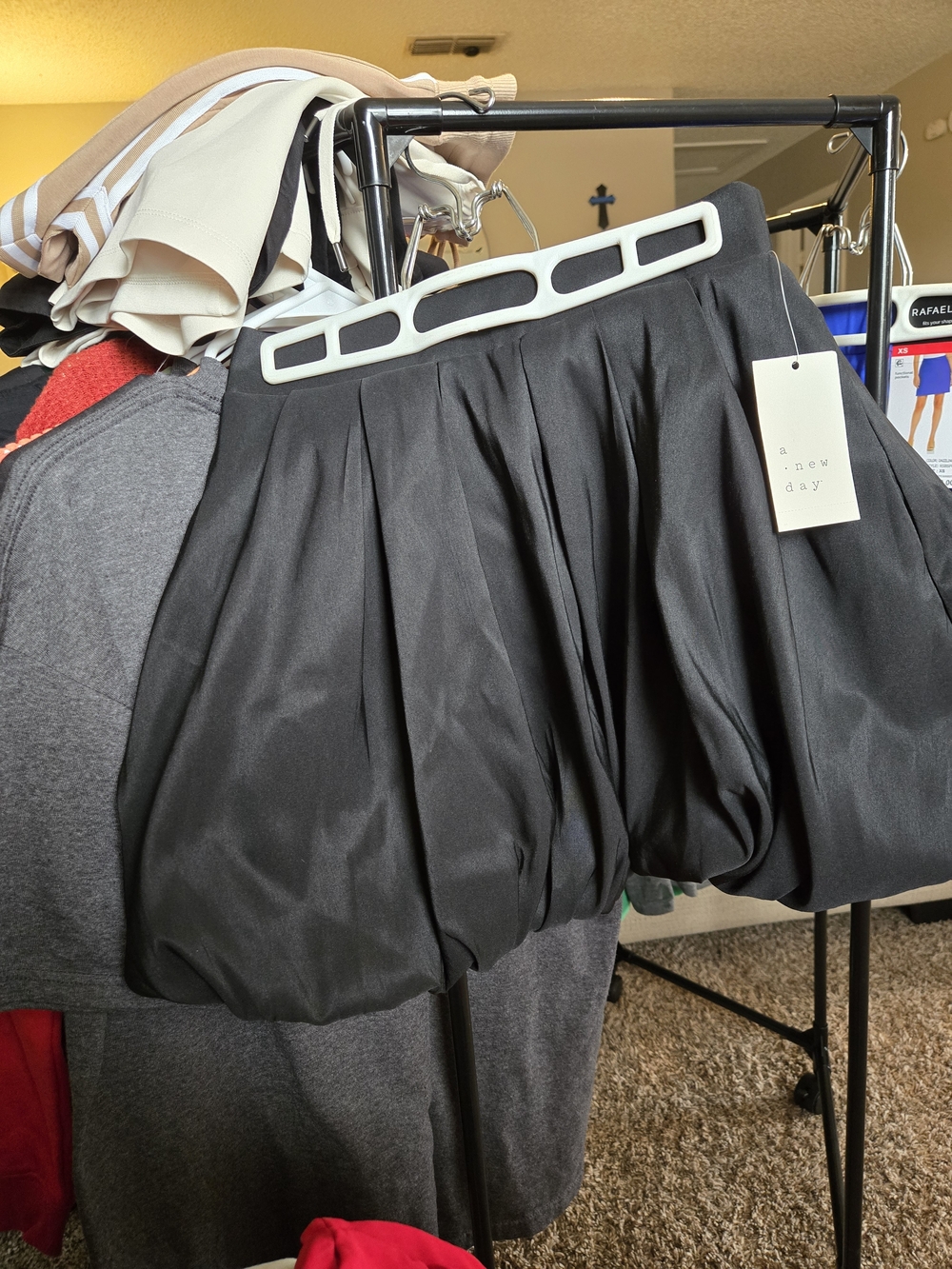 a new day Black Pleated Mini Skirt